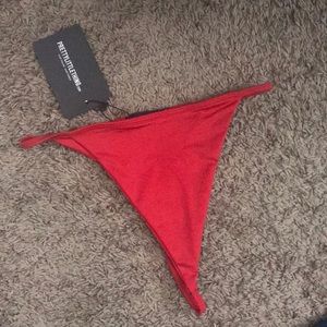 Red Thong bikini bottom